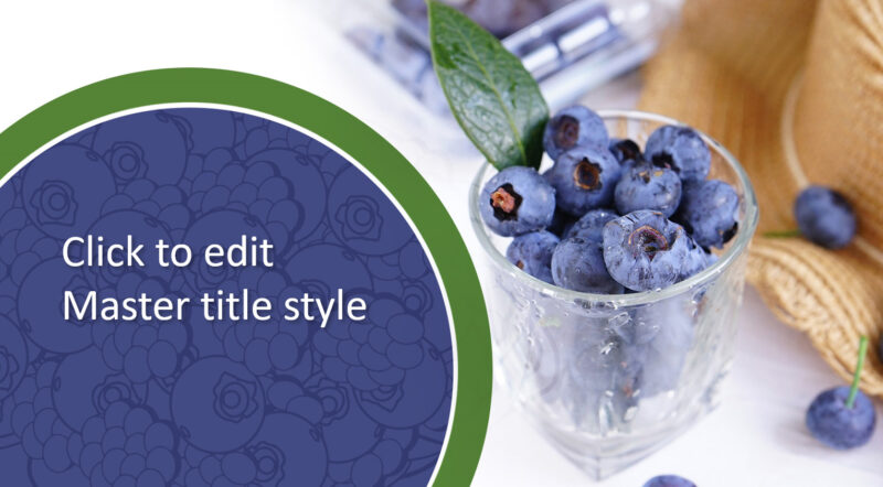 Nutrition Plan Blueberries PowerPoint Template